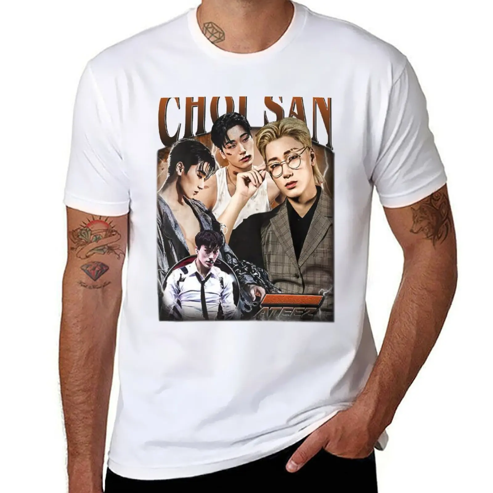 

Choi San Ateez Vintage T-Shirt anime t shirts for man man t shirts for men mens graphic t shirts T-Shirt