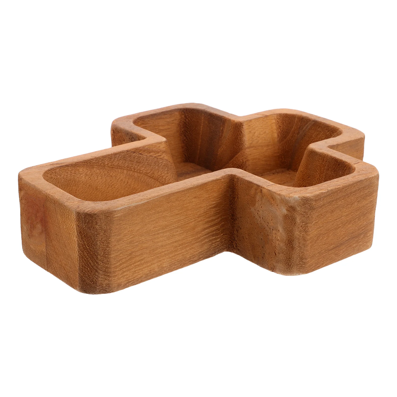 

Wooden Cross Shaped Serving Tray Beige Natural Wood Rustic Snack Plate Fruit Display Platter Cheese Charcuterie Board Food