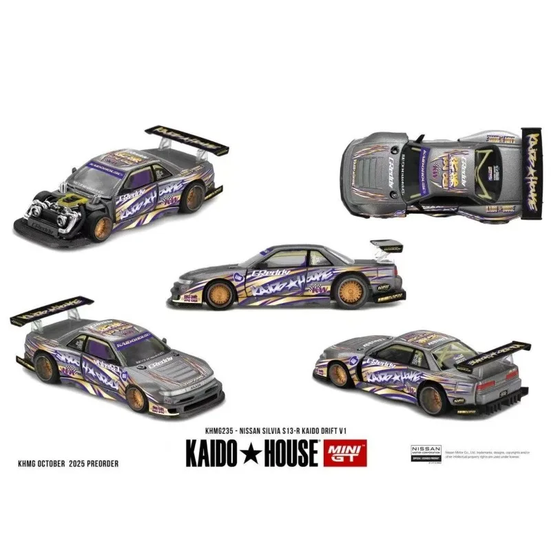 Kaido MINIGT 1:64 Silvia S13-R  Alloy Die Casting Car Model Collection Model Boy Gift Christmas Gift Boy Toy