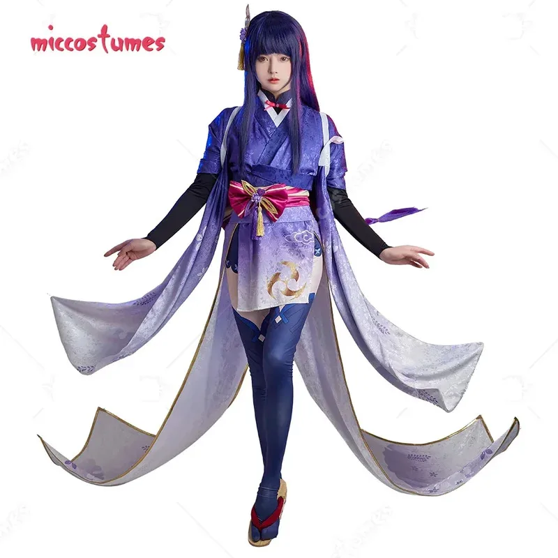 

Women's Waist Cutout Bodysuit with Earrings Gloves Raiden for Halloween Cosplay Costume