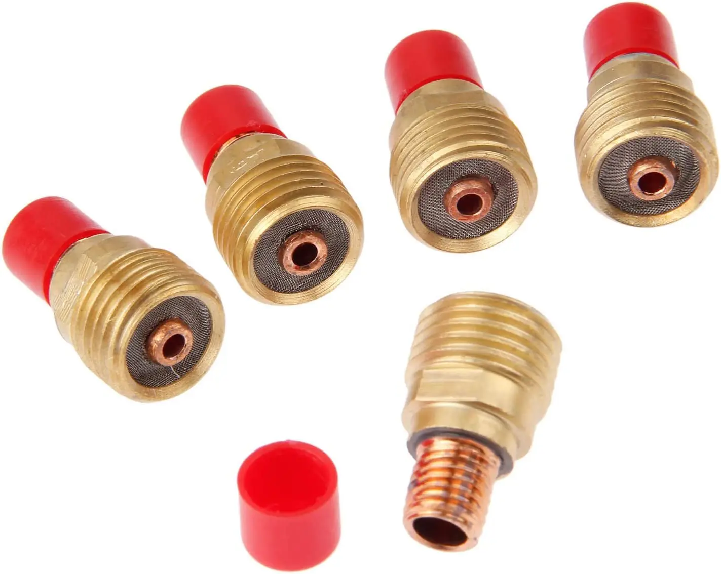 5/10Pcs 1.0/1.6/2.4/3.2mm TIG Stubby Gas Lens Collet Body 45V41/42/43/44/45  WP9/20/25 Welding Torch Consumables