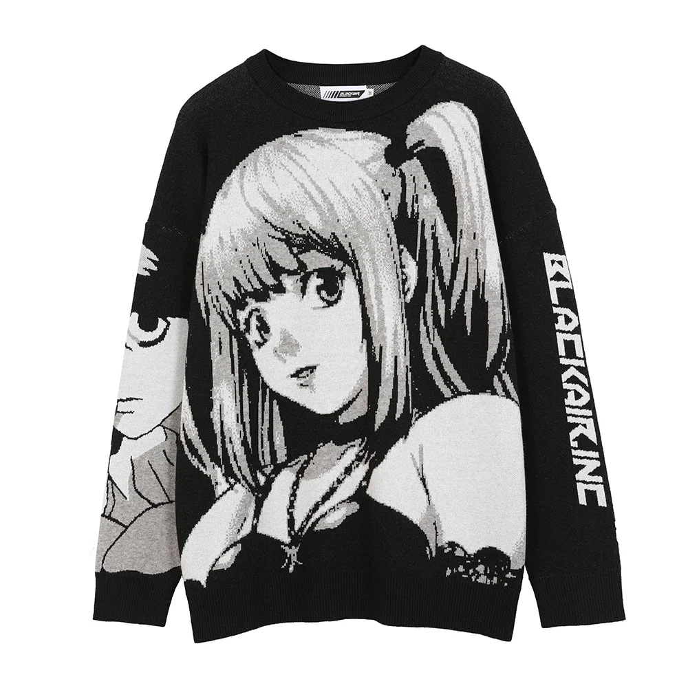 Long Sleeve Goth Clothes for Woman Misa Amane Gothic Sweater Harajuku  Kawaii Japanese Winter Clothes Women Jerseys Mujer