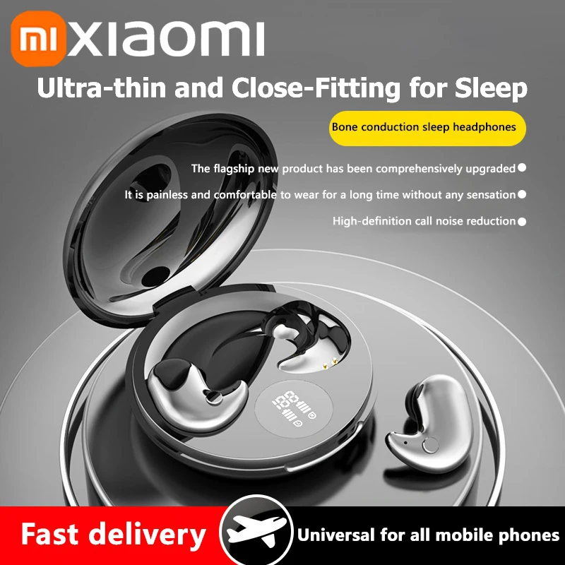 Xiaomi Mini Deep Sleep Ohrhörer Bluetooth 5.3 Wasserdichter Kopfhörer Rauschunterdrückung Verstecktes Sport-Headset Unsichtbare Schlaf-Kopfhörer