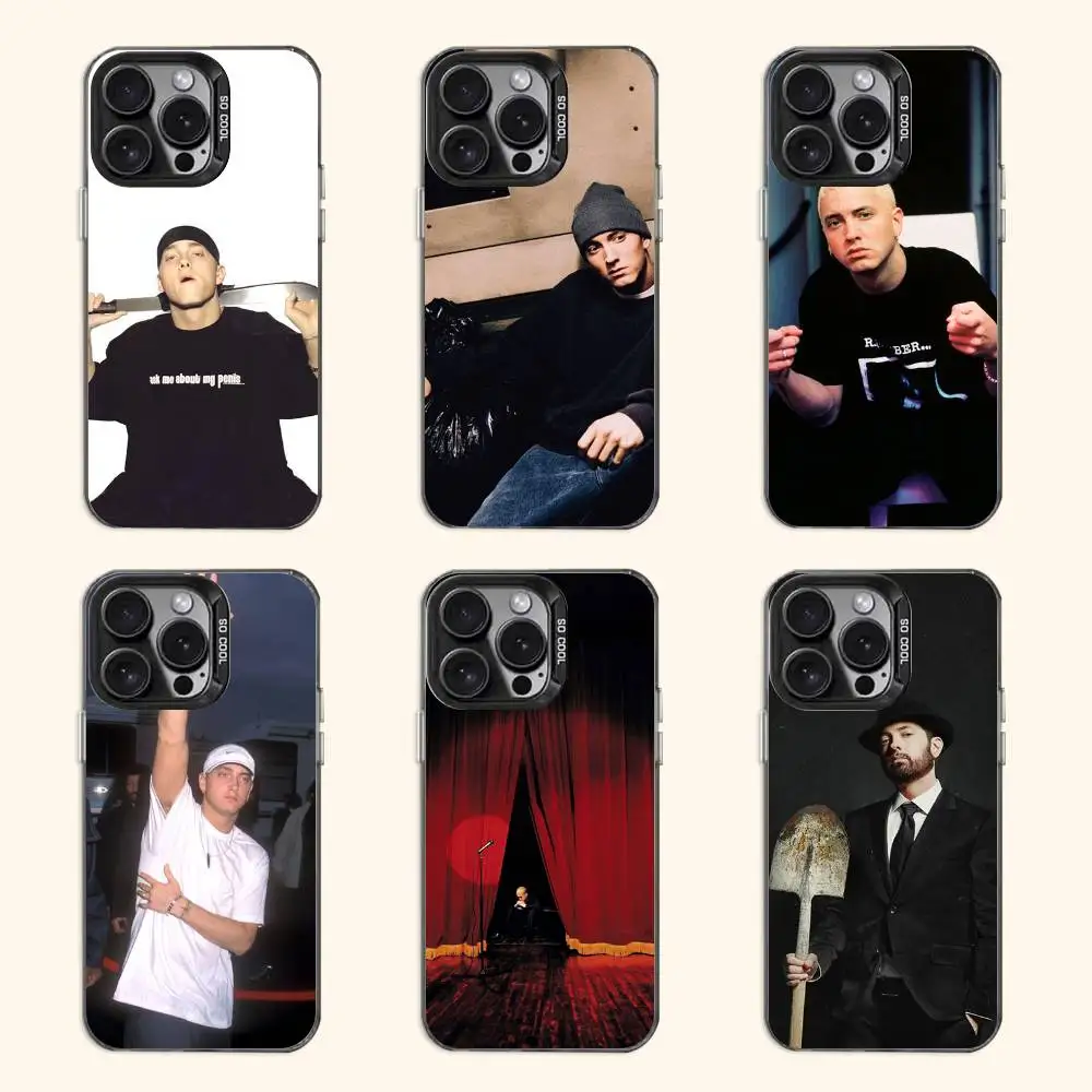 

Popular Rap Singers E-Eminem Case for iPhone 11 12 13 14 15 16 17 Pro Max XS X XR Cover