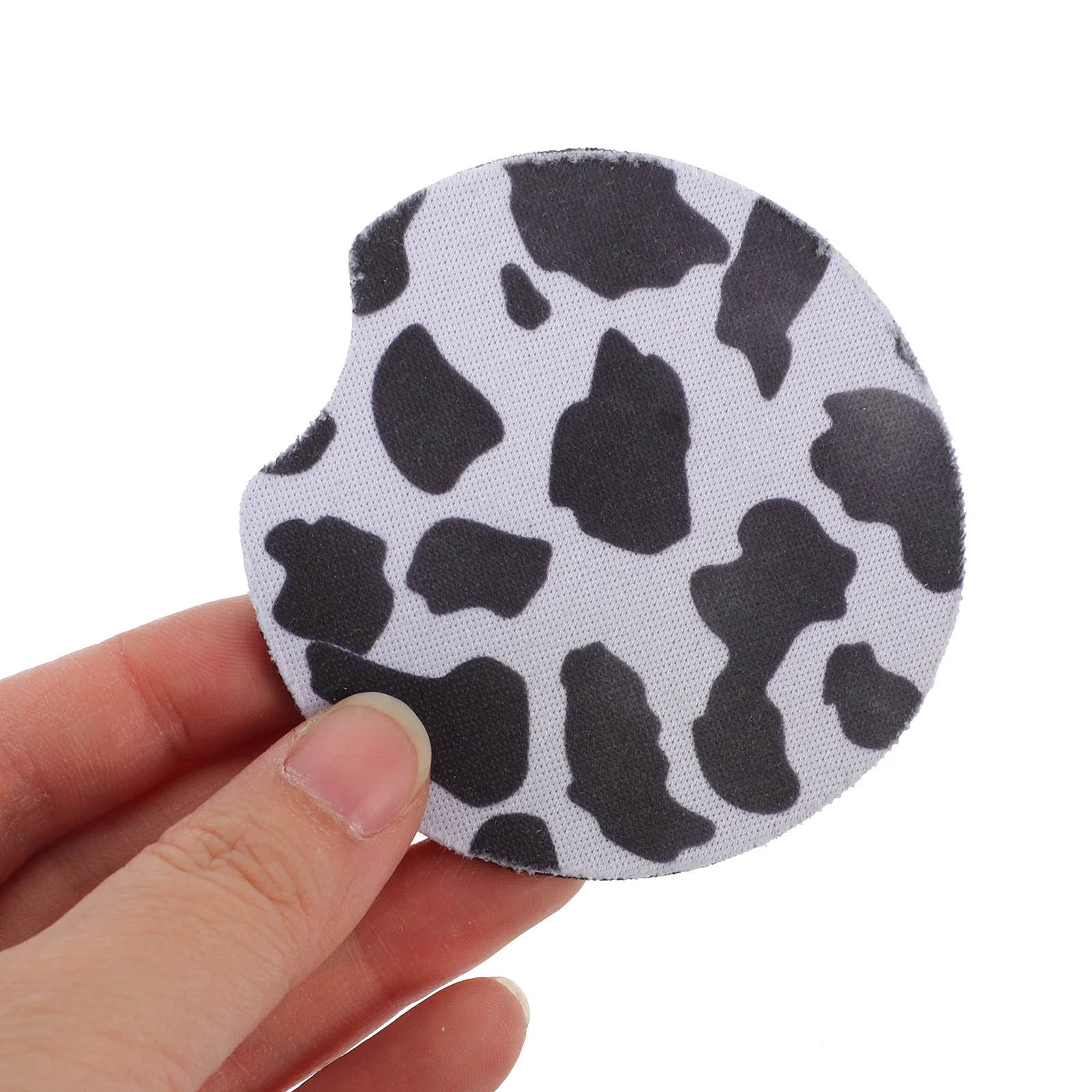 

2Pcs Car Coasters Cow Pattern Cup Holder Mats Heat Resistant Non Slip Car Cup Holder Coasters Automotive Interior Accessories