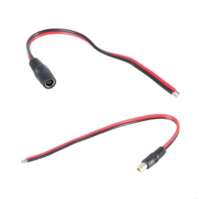 367C 8mm Power Pigtails Cable DC7909 Male/Female Plug to Bare Wire Open End Power