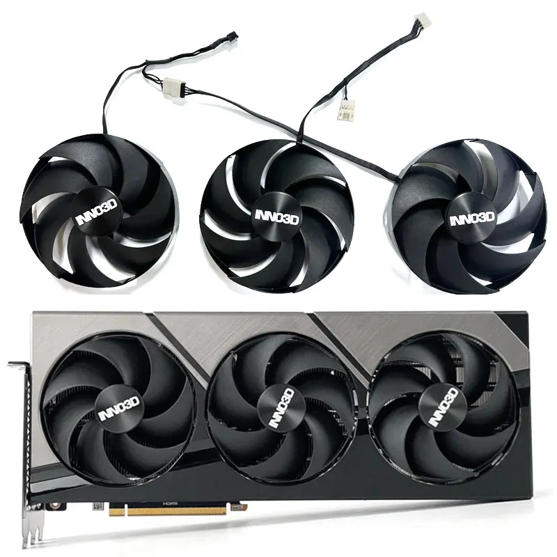 97MM New For INNO3D GeForce RTX4080 4090 4090D X3 Graphics Card Replacement Fan FD10020M12D