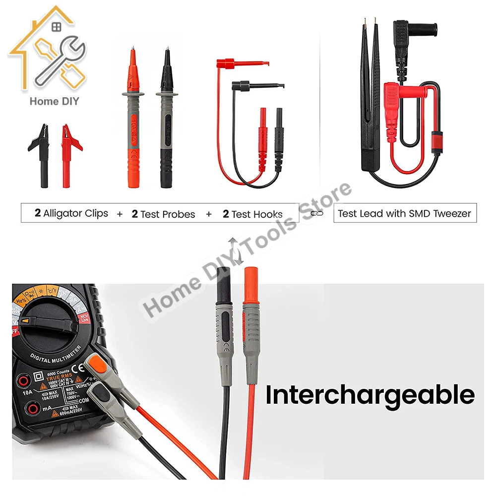 Universal Probe Test Leads Pin para Mult￭metro Digital Agulha Tip Meter Multi Meter Tester Lead Probe Wire Pen Cable K1/K12