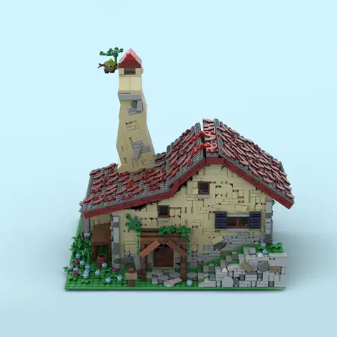 1648pcs MOC Link's House - Zelda Breath The Wild Modular Buildings Model Building Blocks Construction Toys Christmas Gifts 3D