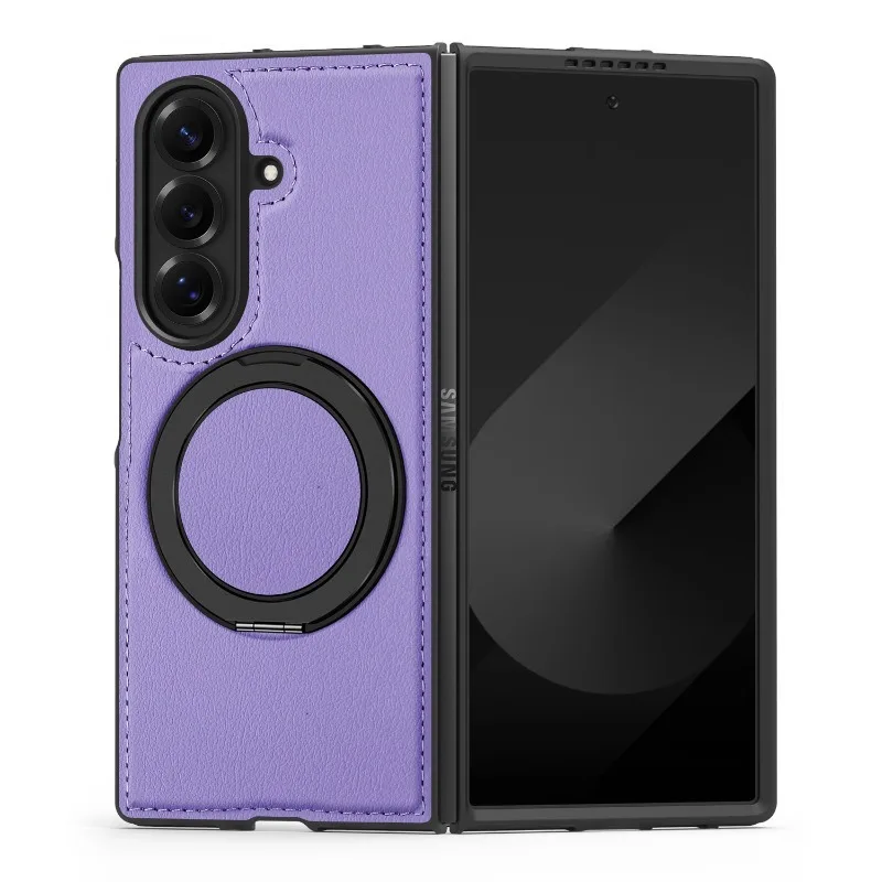 For Samsung Z Fold6 360° Rotating Bracket Mobile Phone Case with Magnetic Adsorption Folding Protective Cover