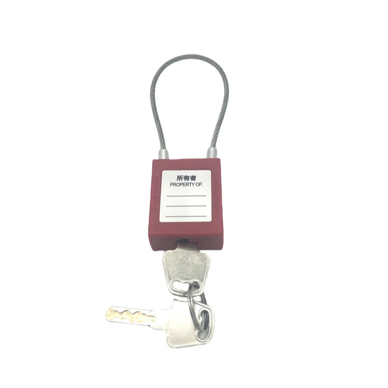 Steel Wire Padlock lockout steel rope lock danger lockout padlock