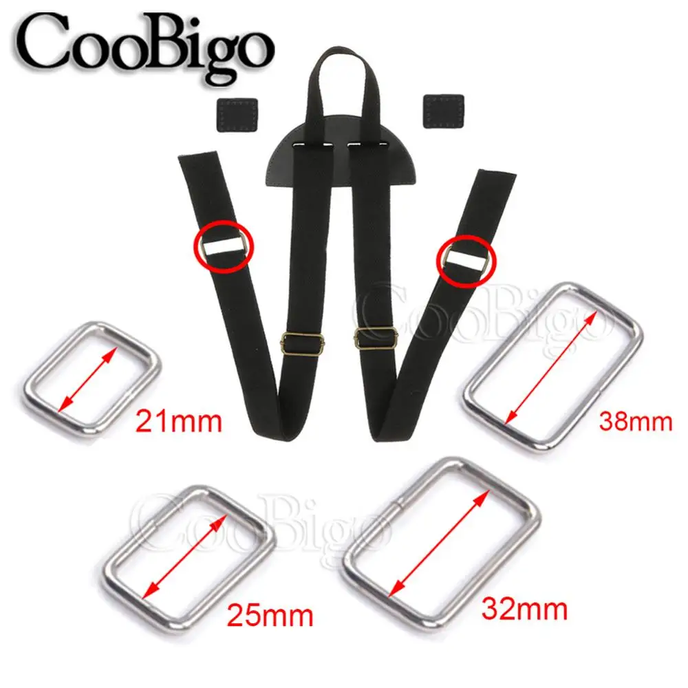 5pc Metal Loop Looploc Rectangle Ring Adjustable Slider Buckle  Webbing Handbag Leather Bag Strap Belt Pet Collar DIY Accessory