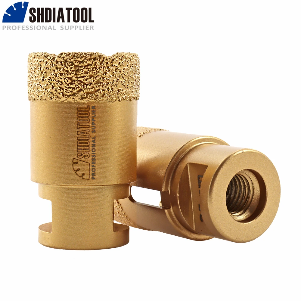 SHDIATOOL Diamond Drilling Core Bit Dry M14 Masonry Hole Saw Opener Cup Cutter Crown Porcelain Tile Granite Marble Stone Ceramic