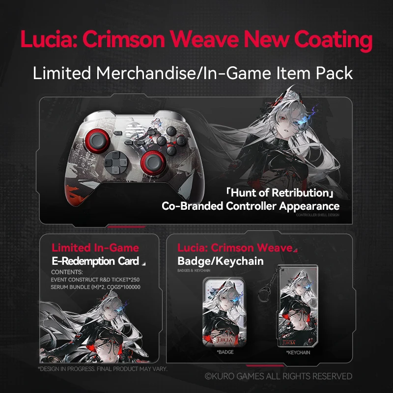 KP20D PUNISHING GRAY RAVEN Controller LUCIA CRIMSON WEAVE Dual-Mode Vibration Trigger Force Adjustable TMR Joystick Gifts