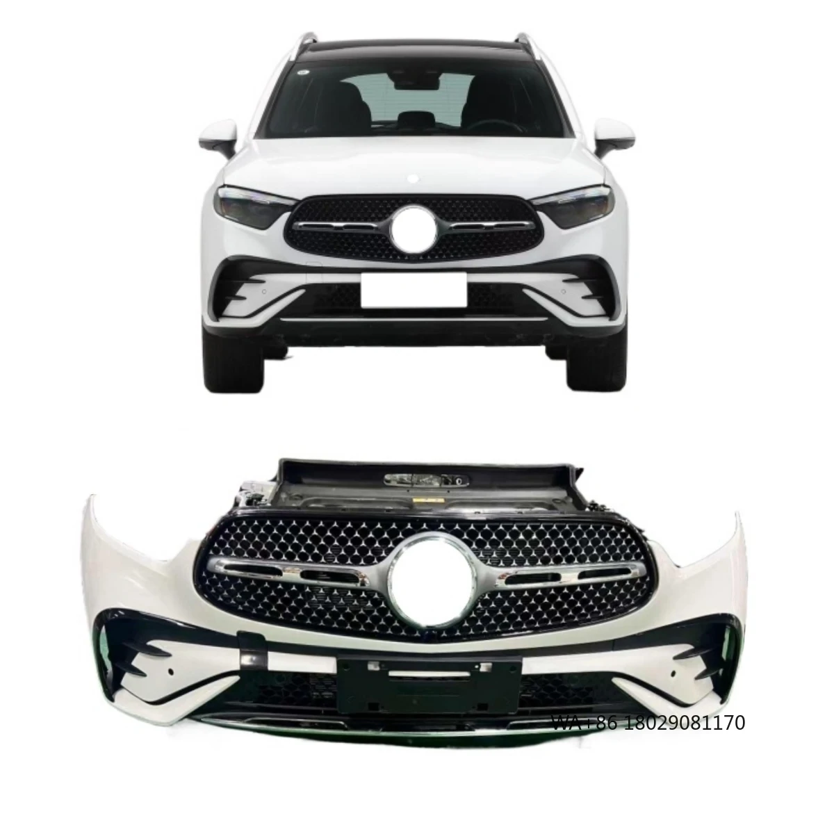 مجموعة الجسم المستخدمة لـ - GLC 254 تتضمن مصابيح أمامية لغطاء الحاجز البلاستيكي - مصدات سيارة عالية الأداء #1