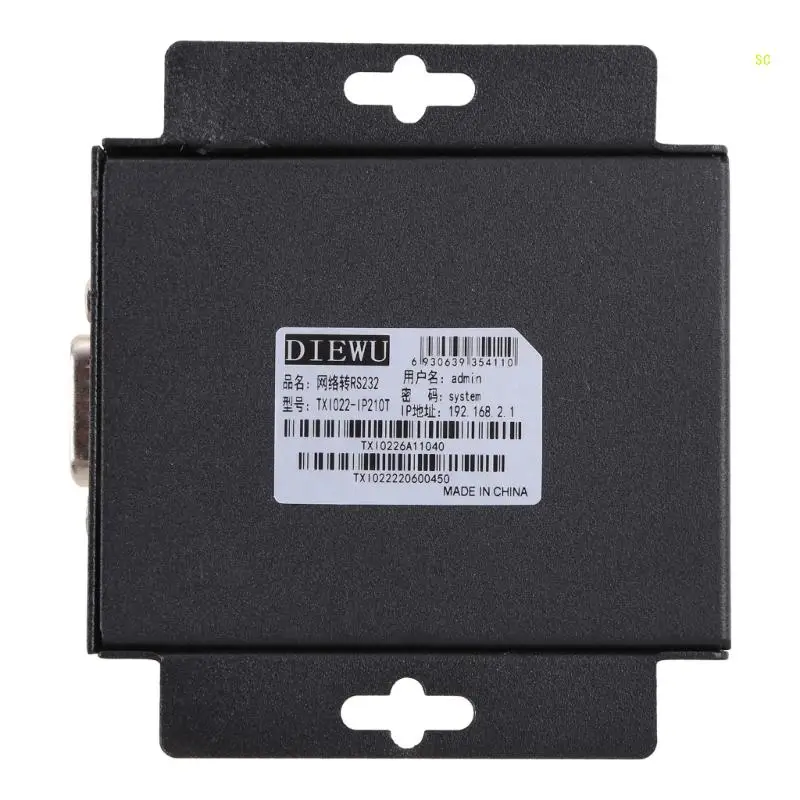 DB9 RJ45 to RS232 Ethernet IP Serial Server โมดูล Ethernet อุปกรณ์การสื่อสาร Converter TXB022 Dropshipping
