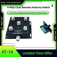 AT-14 4-Way Coax Remote Antenna Switch Convenient Switching 1.8MHz-60MHz 500W PEP Ham Radio Station