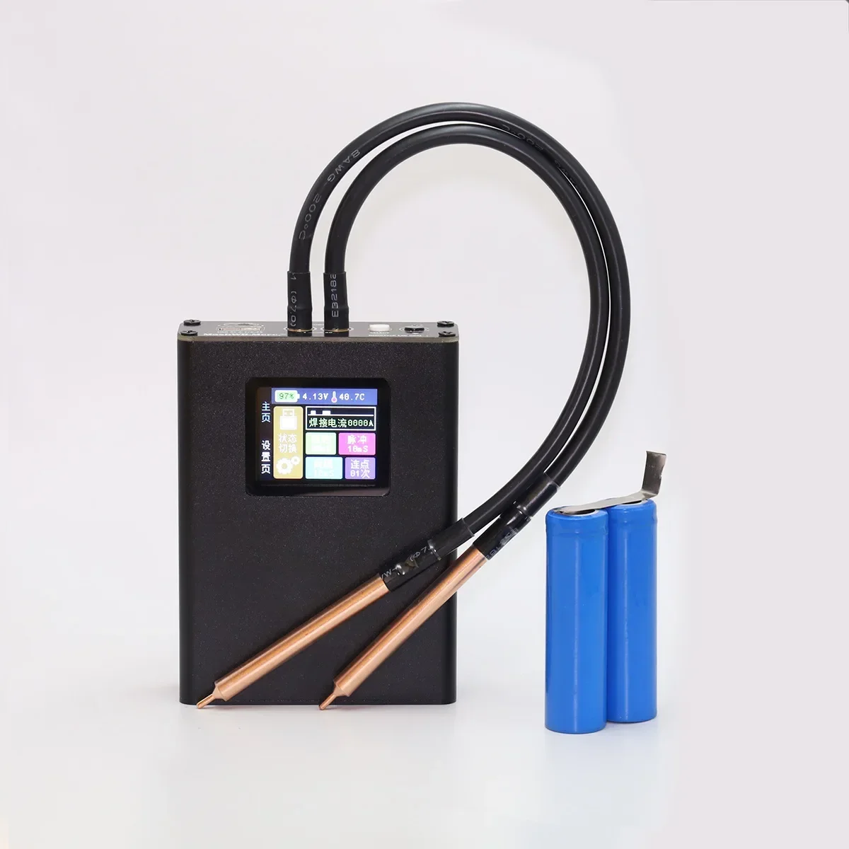 

Digital display color screen portable spot welding machine handheld 8650 lithium power bank DIY complete set of accessories