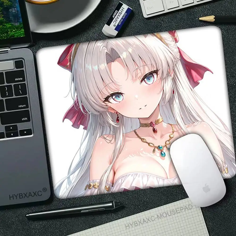 1 Buah Alas Mouse Anime Game Wuthering Waves C-carlotta LockEdge Kecil untuk Gamer Alas Meja Komputer Karet Anti Selip Persegi Panjang