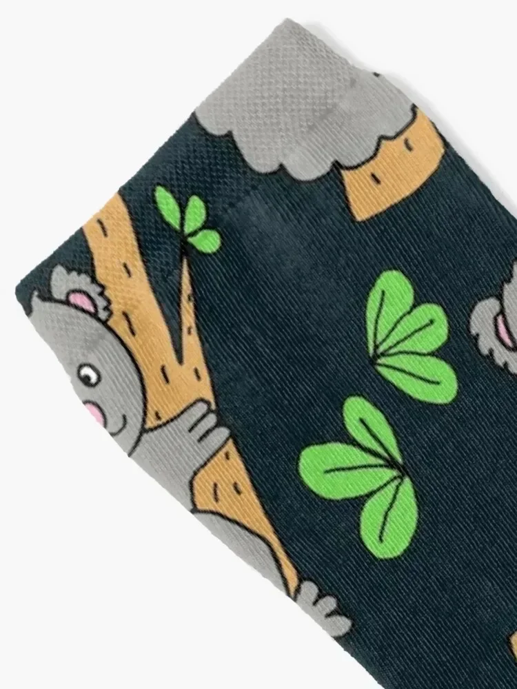 Koala bear pattern Socks men cotton high quality retro anti slip football sport Socks For Men Women's