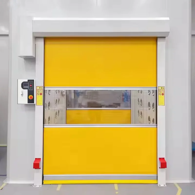 Custom PVC Rapid Rolling Shutter Ra dar Sensor Automatic Lifting Door Dust-Free Workshop Use