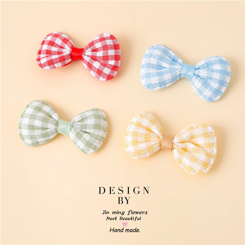 Colorful Bow Appliques for DIY Hat Clothes, Sewing Patches, Handmade Headwear, Hair Clips Accessories, 5*2.5cm, 30 PCs/Lot