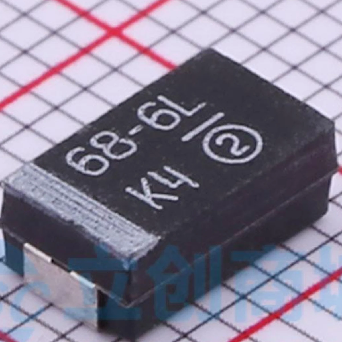 10PCS original; MARKING：68-6L； Tantalum capacitor 6.3V ± 10% 68uF 700m Ω @ 100kHz; CASE-D-7343 :293D686X96R3D2TE3