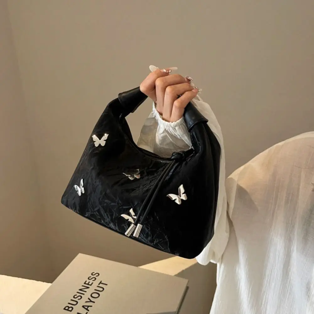 

Elegant Solid Color Chinese Style Handbag Retro Fashion Cheongsam Bag PU Leather Zipper Hanfu Shoulder Bag Daily