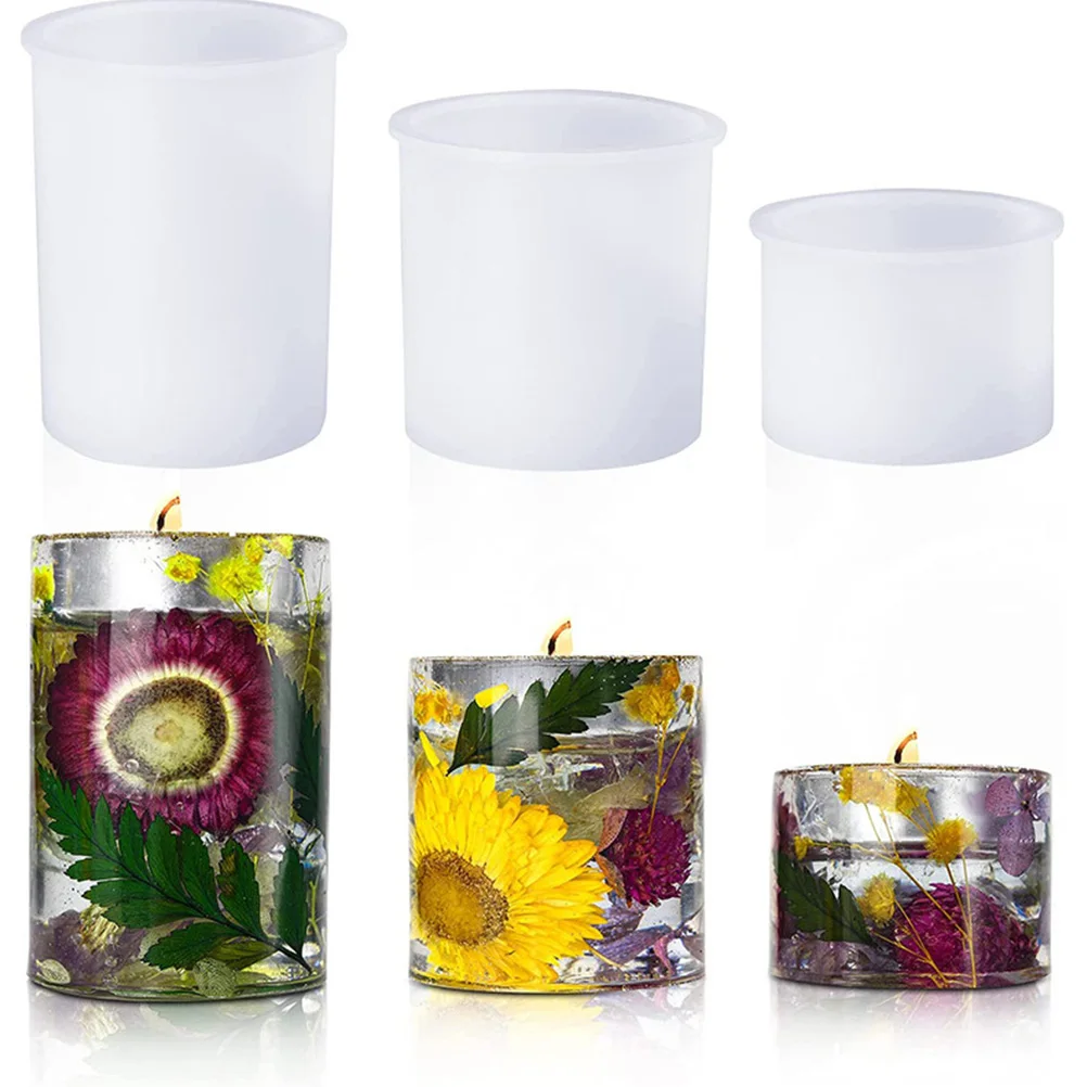 

C Silicone Mold DIY Resin Supplies Tea Light Holders Shiny Mirror Reusable Clean Casting Materials Jewelry Accessories