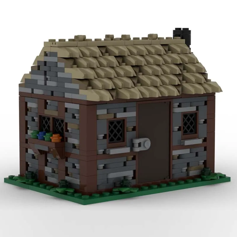 609 ELEMENTÓW MOC Średniowieczny Dom Przytulny Modułowy Model Architektoniczny Klocki Konstrukcyjne Układanka Zabawki Oryginalne Klocki Prezent na Święta