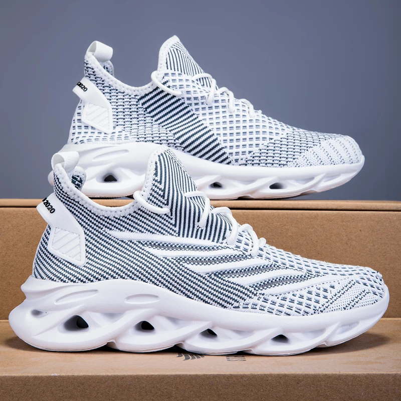 

Men Sports Shoes Lightweight Mesh Running Shoes for Men Casual Sneakers Non-Slip Comfortable Athletic Shoes for Walking Training