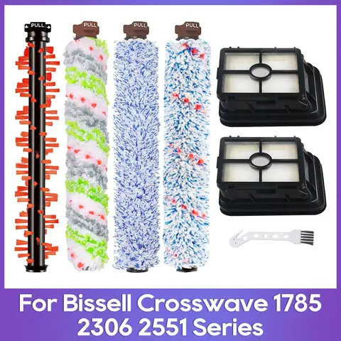 สําหรับ Bissell Crosswave 1713 1785 1866 1868 1926 Pet Pro 2224E ไร้สาย 2582E Serie อะไหล่แปรงลูกกลิ้งกรอง