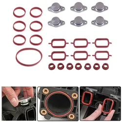 26pcs For BMW M47 M57 Swirl Flaps Repair Delete Seal Kit With Intake Gaskets 11612246949 11617790198 11612245439 11612246945