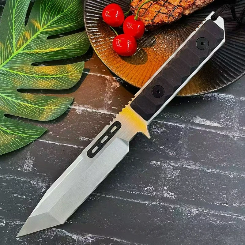 

High-end fixed blade straight knife with Kydex Sheath edc multitoo knives Daily at home cutting outdoo bushcraft tactical knife