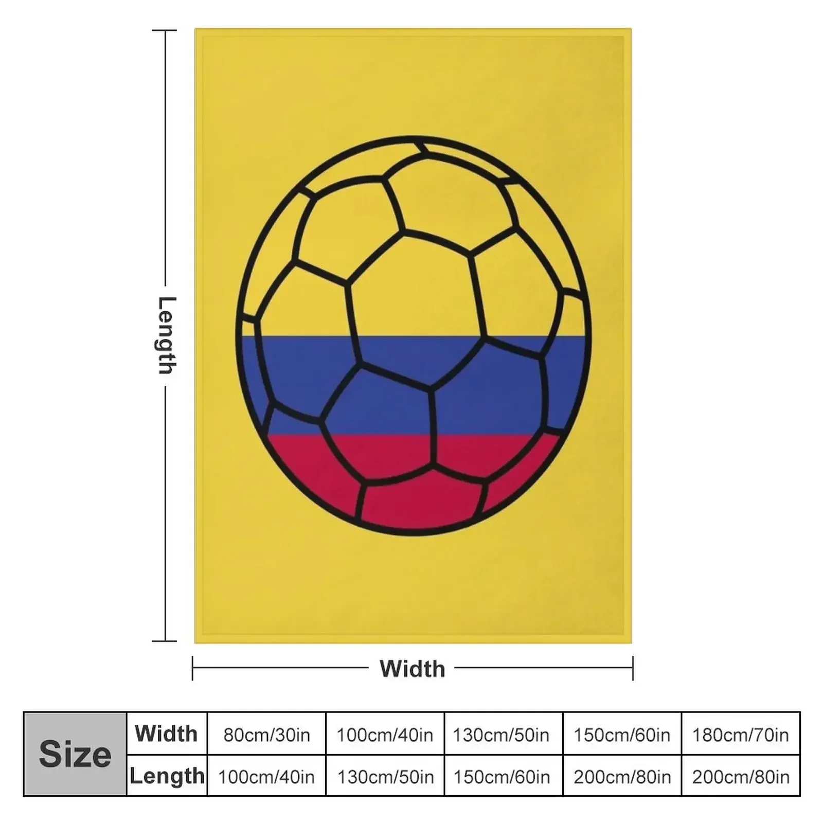 Colombian Football Throw Blanket Luxury Thicken Luxury Sleeping Bag Blankets