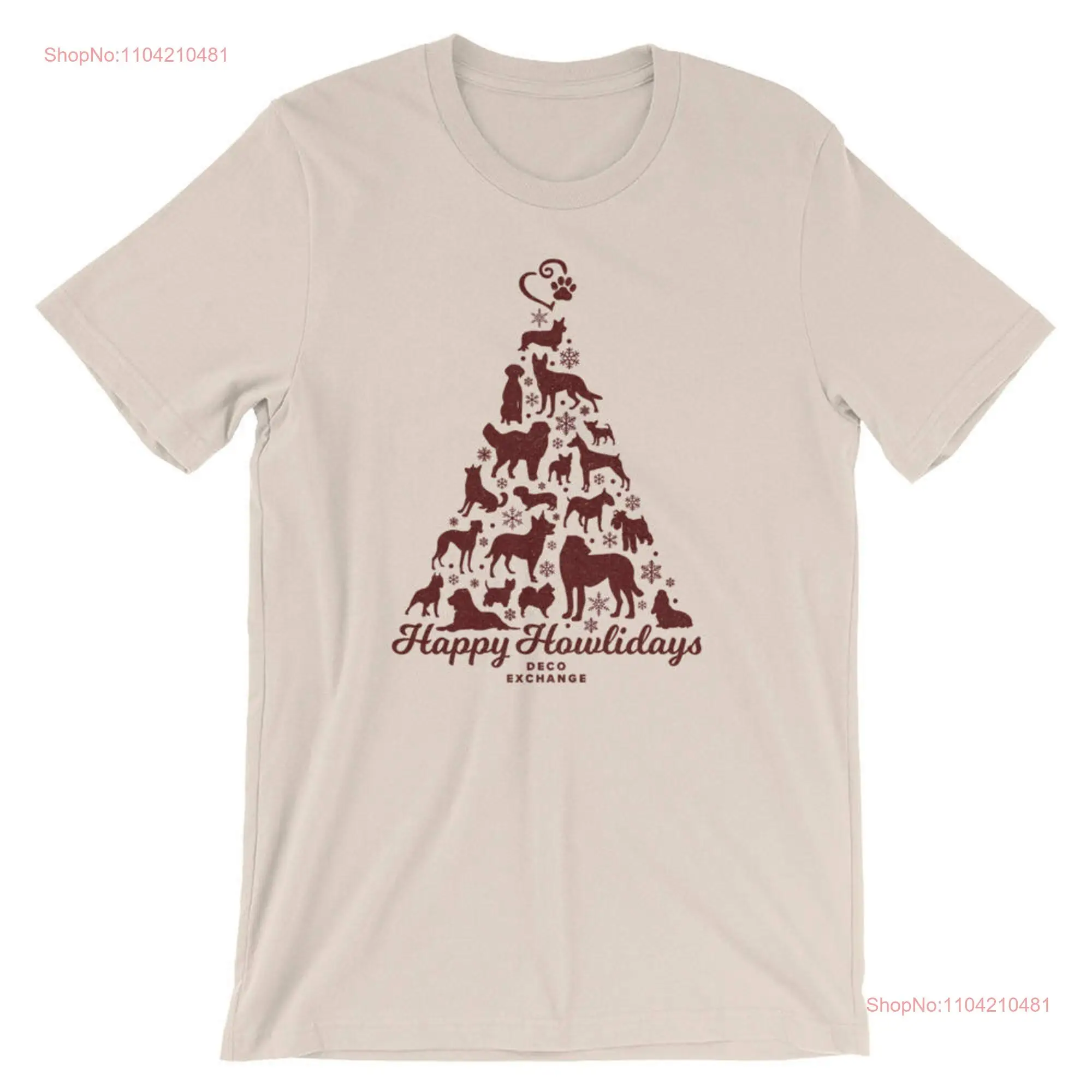 Cranberry on Cream Howlidays  T Shirt DecoExchange long or short sleeves