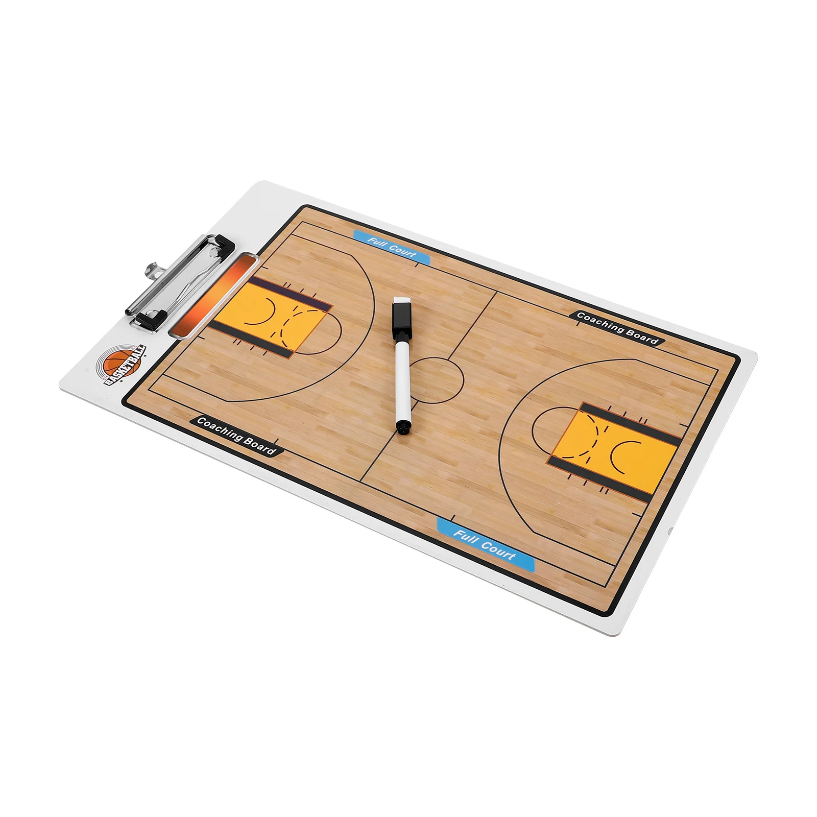 1 Set Basketball-Klemmbrett, PVC-Sportball-Coaching-Board, leicht, langlebig, wasserdicht, faltbar, tragbar, Trainingsausrüstung