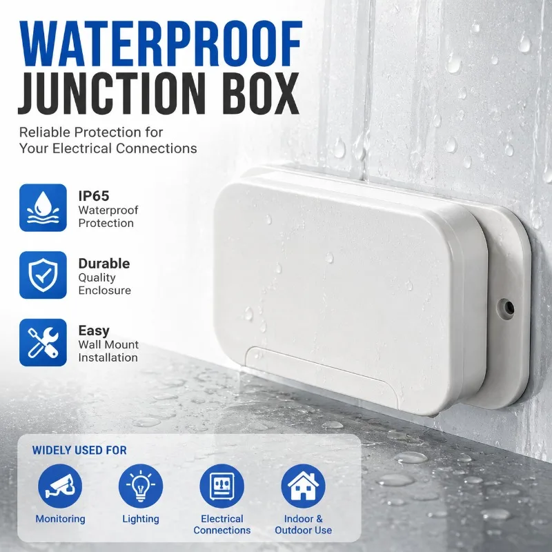 W‑67 Wall‑mount Plastic Electrical Enclosure Monitor Power Supply Housing Instrument Shell Durable ABS Protective Casing