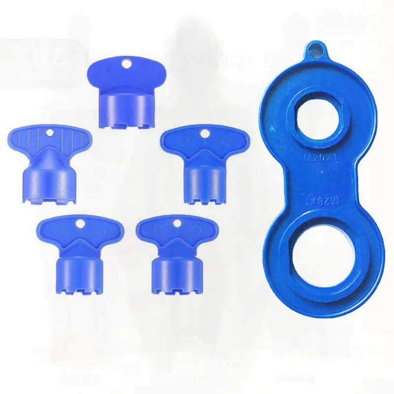 

6-Piece Faucet Aerator Removal Tool Set Labor-Saving Bathroom Hardware Accessories Wrench Set for Disassembly - ABS Material