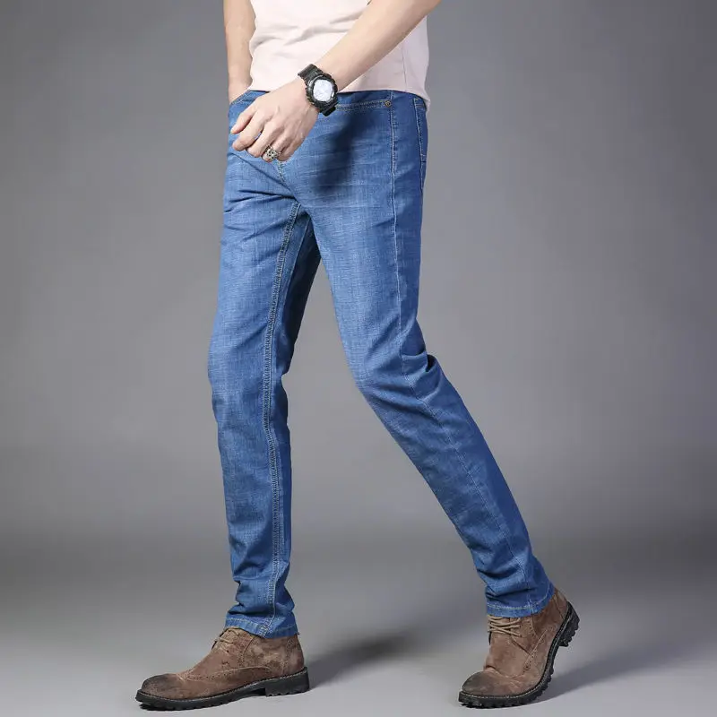 Fashion Zipper All-match Washed Straight Jeans Men's Clothing 2024 Summer New Loose Solid Color Casual Denim Trousers