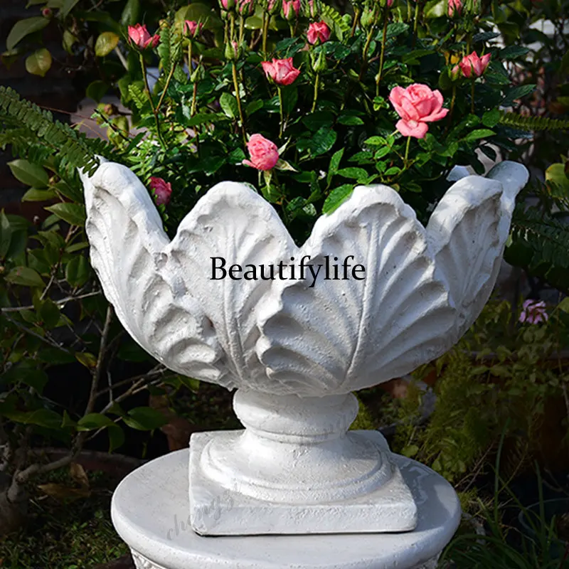 Roman column flower pot base European garden balcony window decoration decoration floor-to-ceiling ornaments wedding celebration