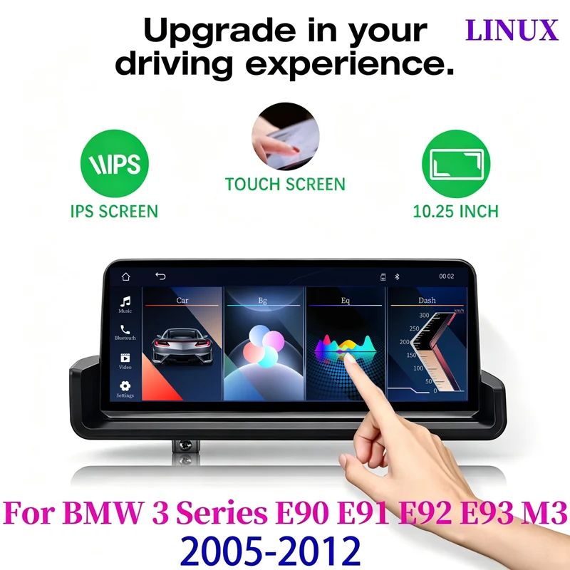 Image of Geeignet für BMW E90 E91 E92 Modelle von 2004 bis 2010. Kabelloses CarPlay Android In-Car-Navigations-DVD-Player, GPS-Navigation, Linux-System, Zentrale Steuerung, In-Car-Multimedia-Radio, IDrive,