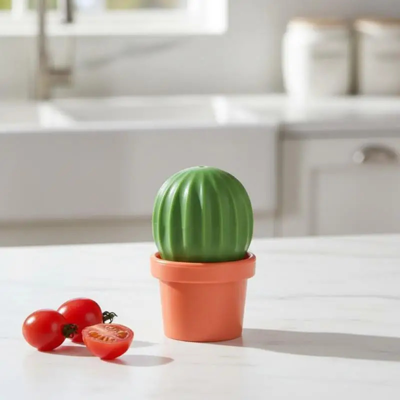 [MA]Plastic Salt Jar Storage Container With Lid Creativity Cactus-shaped Seasoning Bottle Kitchen Cooking Tool Spice Jars BBQ