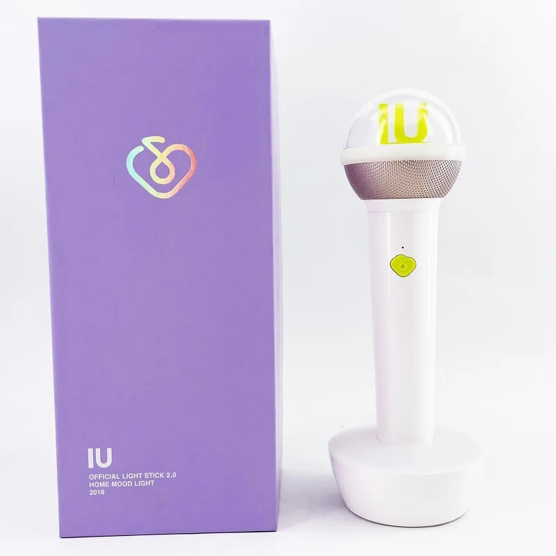 Lampe à main en forme de microphone Lightstick pour documents variables, lumière LED, ventilateur Lee JiEun, articles de réunion, fabriqué sur ventilateur, pas de Bluetooth, IU 3.0