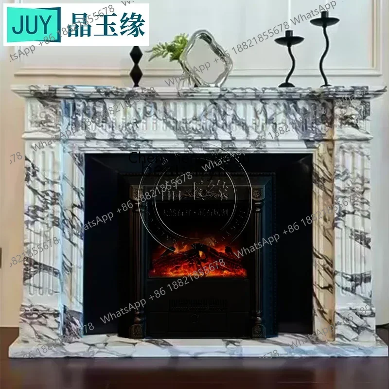 D178 Y 天然大理石暖炉装飾キャビネット模様石彫り大型白石暖炉彫刻