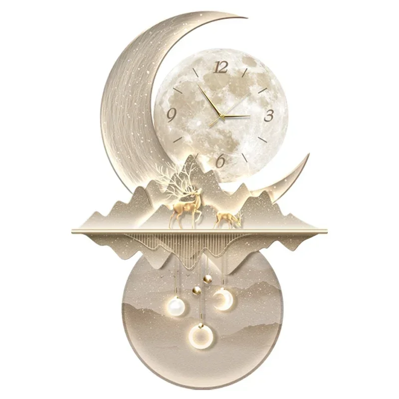 #Silent Light Nordic Wall Watch Living Room Bathroom Aesthetic Art Wall Clock Bedroom Modern Horloge Murale Home Decoration