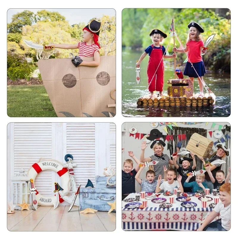 Modelos 2026 de Última Generación, Espadas de Madera sin Acabado de Alta Calidad, 16 Piezas, Accesorios de Pintura para Niños, Disfraces de Pirata, Suministros de Arte para Halloween y Cumpleaños