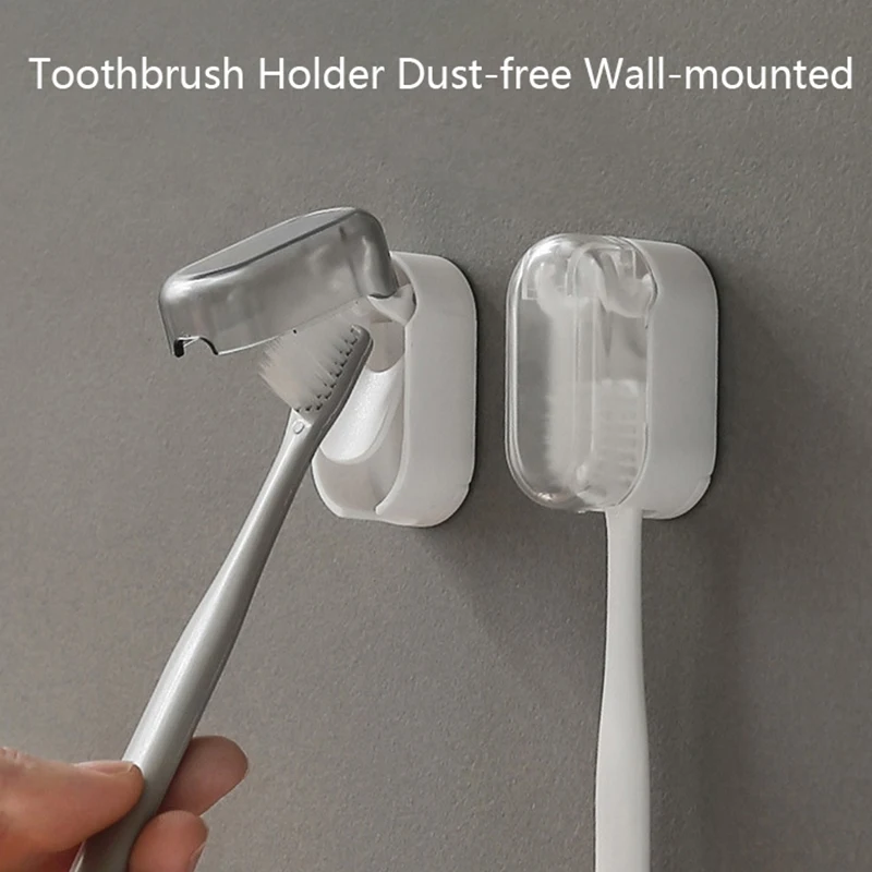 Toothbrush Holder Dust-free Innovative Essential For Home Dustproof Stylish Design Feature Wall-mounted