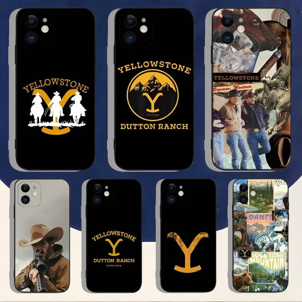 

Yellowstone Park TV Phone Case For iPhone 16,15,14,13,12,11,Pro,Max,Plus,X,XS,XR,SE,8,7,Mini,Soft Silicone Black Case