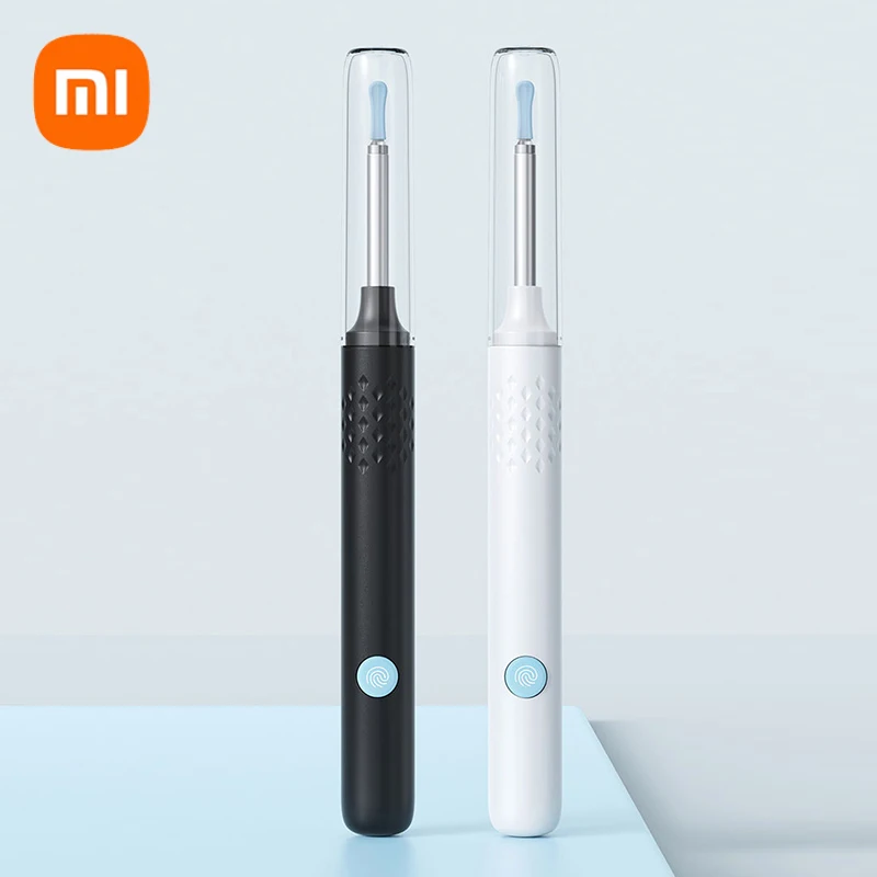 Xiaomi sunuo ช้อนตักใบหูมีกล้องอัจฉริยะ HD อุปกรณ์ขุดแว็กซ์สำหรับเด็กกล้องขนาดเล็กดูแลสุขภาพ